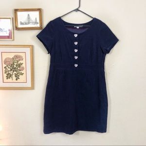 Boden Blue Sheath Midi Dress Casual Crew Neck